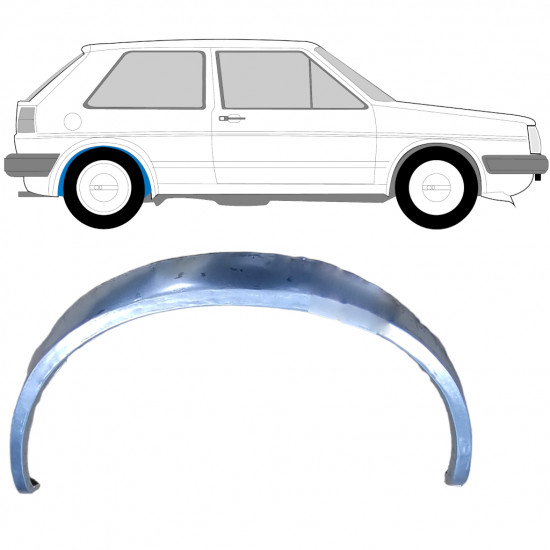 VW GOLF 2 1982- ZADNÍ VNITŘNÍ KOLO PODBĚH KOLA OPRAVNÝ PANEL / PRÁVA