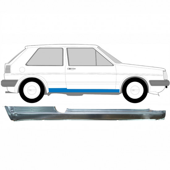 VW GOLF 2 1982- 3 DVEŘE OPRAVA PRAHU / PRÁVA