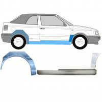 Opravný plech prahu + předního blatníku + zadního blatníku na VW Golf 3 1993-1998  CABRIO / Pravá / Sada 12566