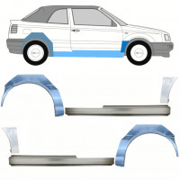 Opravný plech prahu + předního blatníku + zadního blatníku na Volkswagen Golf 3 1991-1998 / CABRIO / Sada 12569