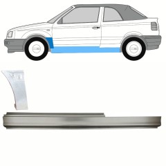 Opravný plech prahu + předního blatníku na Volkswagen Golf 3 1991-1998 / Levá / CABRIO / Sada 10201