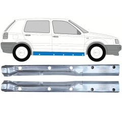Opravný plech prahu vnitřní na Volkswagen Golf 3 1991-1998 / Levá+Pravá / Sada 12509