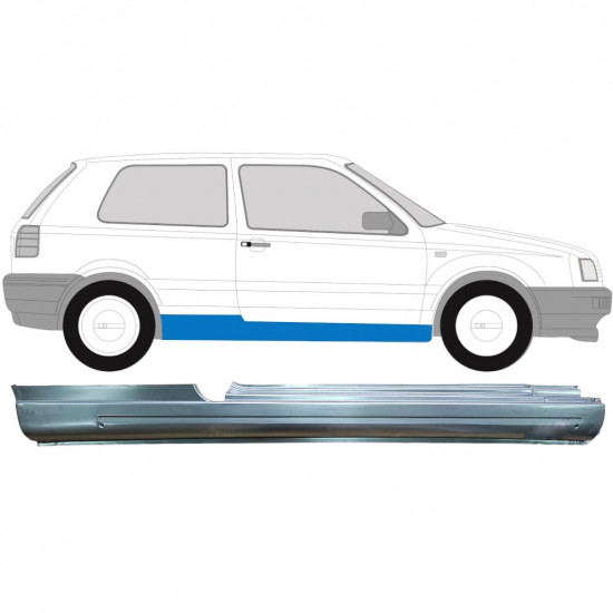 VW GOLF 3 1991- 3 DVEŘE OPRAVA PRAHU / PRÁVA