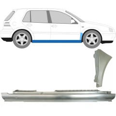 Kompletní práh + opravný plech předního blatníku na Volkswagen Golf 4 1997-2006 / Pravá / Sada 8727
