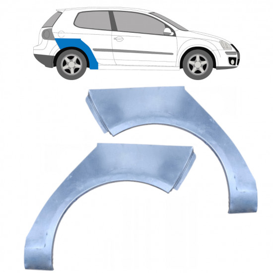 Lem zadního blatníku na VW Golf 5 2003-2009 / Levá+Pravá / Sada 9487