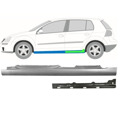 Opravný plech prahu vnitřní + vnější na Volkswagen Golf 5 2003-2009 / Levá / Sada 11139