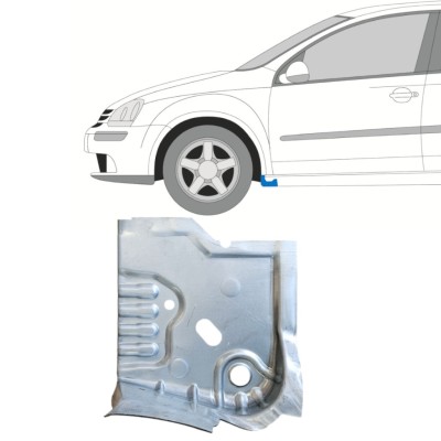 Opravný plech konce prahu na Volkswagen Golf 5 2003-2009 / Levá 14907