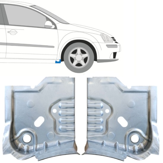 Opravný plech konce prahu na Volkswagen Golf 5 2003-2009 / Levá+Pravá / Sada 14909 Opravný plech konce prahu na Volkswagen Golf 5 2003-2009 / Levá+Pravá / Sada 14909
