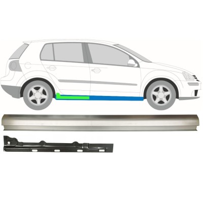 Opravný plech prahu vnitřní + vnější na Volkswagen Golf 5 2003-2009 / Pravá / Sada 11708