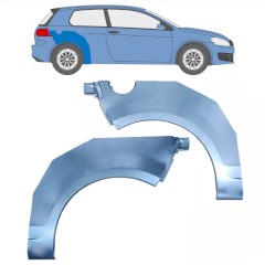 Lem zadního blatníku na Volkswagen Golf 6 2008-2013 / Levá+Pravá / Sada 10071
