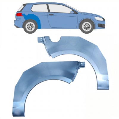 Lem zadního blatníku na VW Golf 6 2008-2014 / Levá+Pravá / Sada 10071