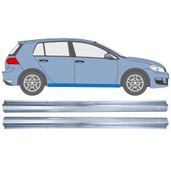 Opravný plech prahu na Volkswagen Golf 7 2012- / Levá+Pravá / Sada 12454