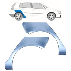 Lem zadního blatníku na Volkswagen Golf 5 2003-2009 / Levá+Pravá / Sada 10092
