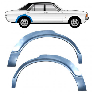 Lem zadního blatníku na Ford Granada 1972-1977 / Levá+Pravá / Sada 11030