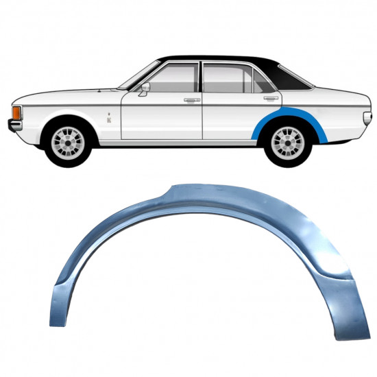 Lem zadního blatníku na Ford Granada 1972-1977 / Levá 11029