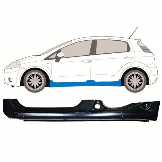 Opravný plech prahu na Fiat Punto / Grande / Evo 2005-2018 / Levá 8638