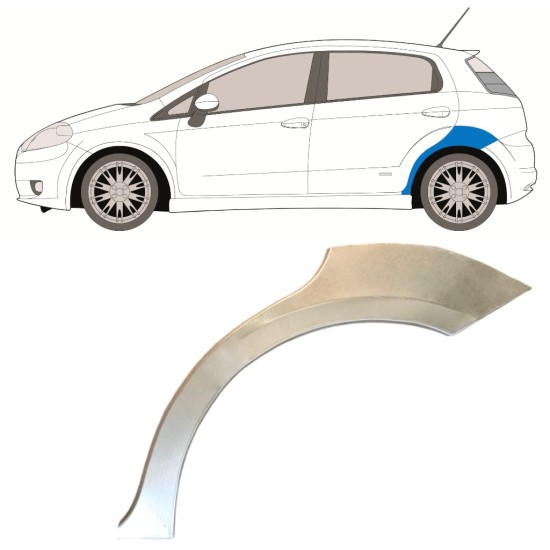 Lem zadního blatníku na Fiat Grande Punto Evo 2005- / Levá 14760 Lem zadního blatníku na Fiat Grande Punto Evo 2005- / Levá 14760