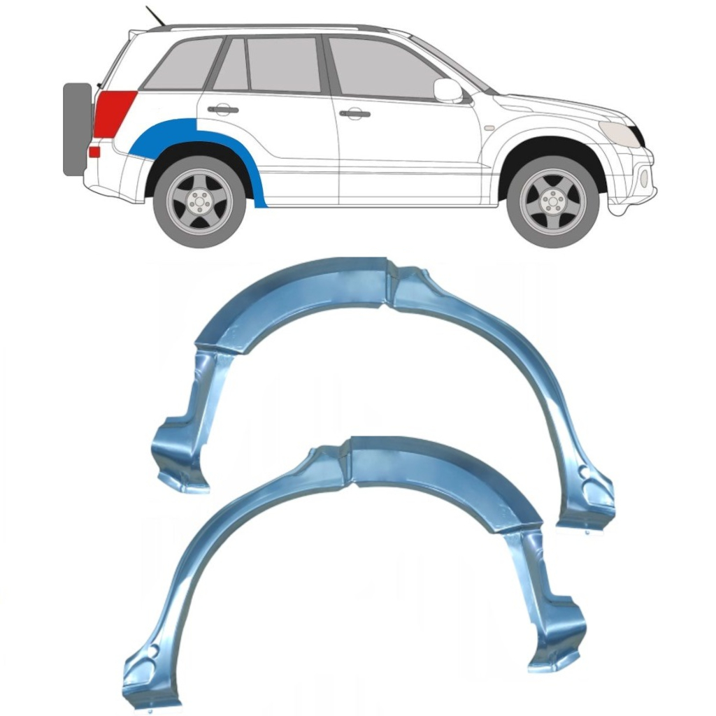 Lem Zadního Blatníku Na Suzuki Grand Vitara 2005-2012 / Levá+Pravá / Sada 9220