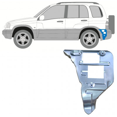 Opravný plech uchycení zadního nárazníku na Suzuki Grand Vitara 1997-2005 / Levá 11700