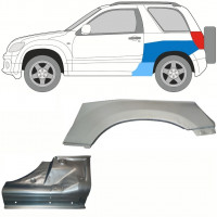 Opravný plech prahu + zadního blatníku na Suzuki Grand Vitara 2005-2012 / Levá / Sada 10841