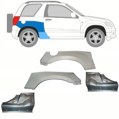 Opravný plech prahu + zadního blatníku na Suzuki Grand Vitara 2005-2014 / Sada 10842
