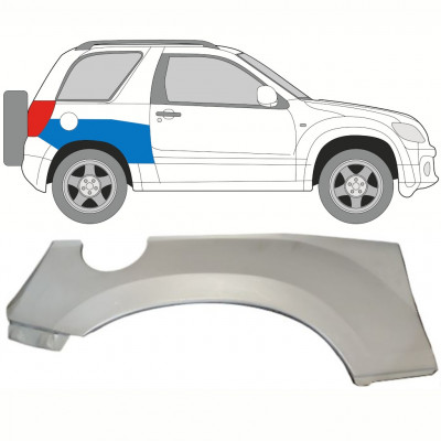 SUZUKI GRAND VITARA 2005-2012 OPRAVA ZADNÍHO BLATNÍKU / NAHORU KOLO / PRÁVA