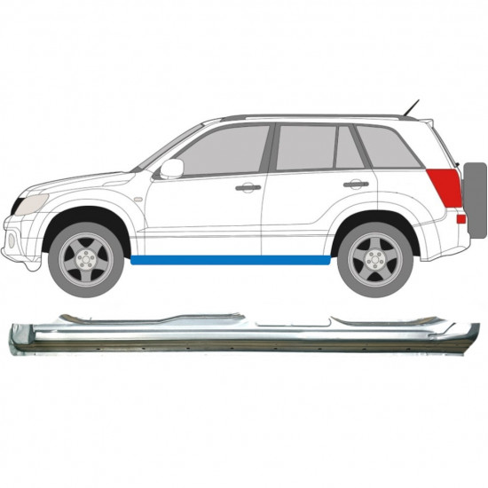 Kompletní práh na Suzuki Grand Vitara 2005-2012 / Levá 6105