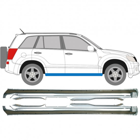 Kompletní práh na Suzuki Grand Vitara 2005-2012 / Levá+Pravá / Sada 9237