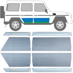 Opravný plech předních + zadních dveří vnitřní + vnější na Mercedes G-Class W460 W461 W463 1979-2017 / Levá+Pravá / Sada 9471