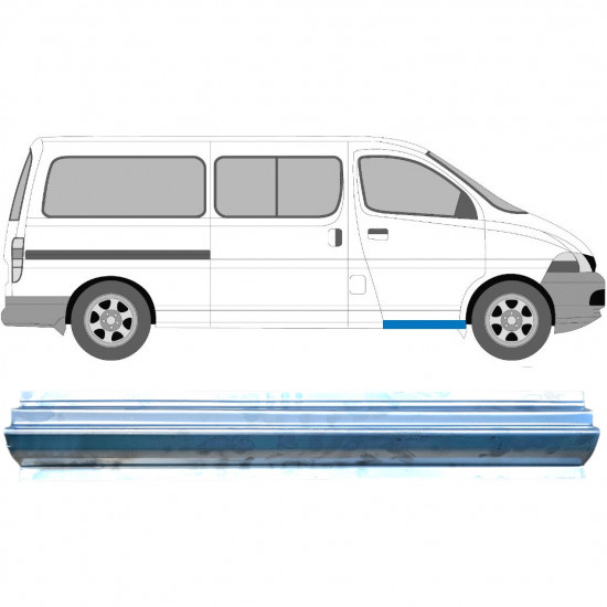 Opravný plech prahu na Toyota Hiace 1995-2006 / Levá = Pravá (symetrická) 5902