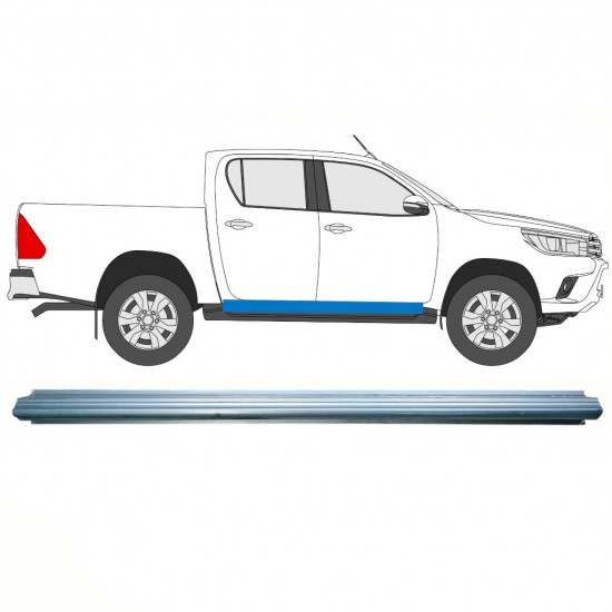 Opravný plech prahu na Toyota Hilux 2015- / Levá = Pravá (symetrická) 10139