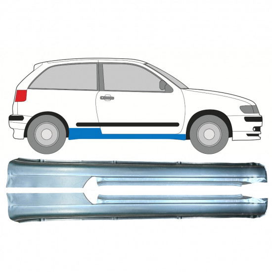 Kompletní práh na Seat Ibiza Cordoba 1993-2002  / Levá+Pravá / Sada 10647