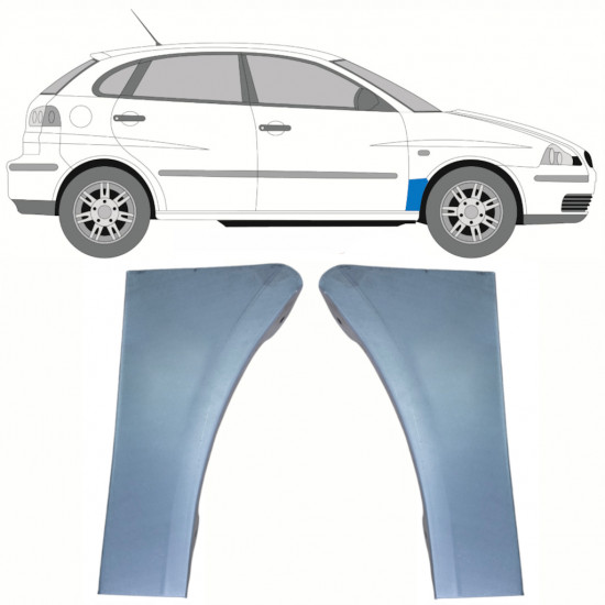 Opravný plech předního blatníku na Seat Ibiza Cordoba 2002-2008 / Levá+Pravá / Sada 10262