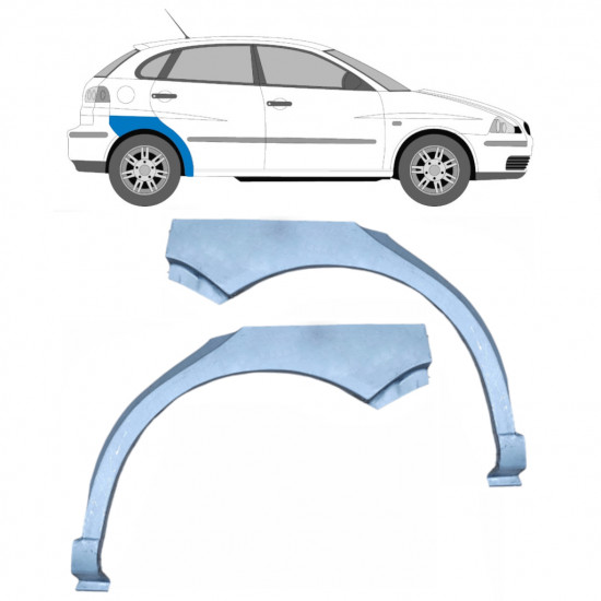 Lem zadního blatníku na Seat Ibiza Cordoba 2002-2008 / Levá+Pravá / Sada 9232