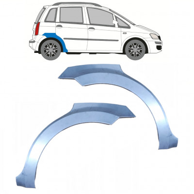 Lem zadního blatníku na Fiat Idea 2004-2011 / Levá+Pravá / Sada 9551