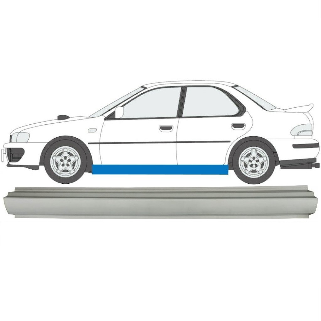 Opravný plech prahu na Subaru Impreza 1992-2000 / Levá 7010