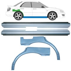 Opravný plech prahu + zadního blatníku na Subaru Impreza GD GG 2000-2007 / Levá+Pravá / Sada 10666