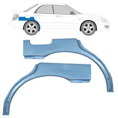 Lem zadního blatníku na Subaru Impreza GD GG 2000-2007 / Levá+Pravá / Sada 9156