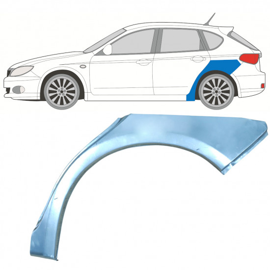 Lem zadního blatníku na Subaru Impreza 2007-2013 / Levá 7865