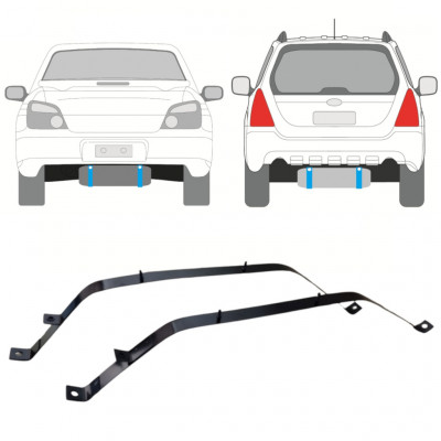 Svorky palivové nádrže for Subaru Impreza 2000-2007 / Subaru Forester 2002-2008 12828