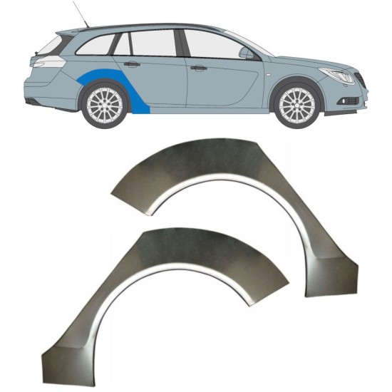 Lem zadního blatníku na Opel Insignia 2008-2017 / Levá+Pravá / COMBI / Sada 16800