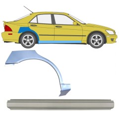 Opravný plech prahu + zadního blatníku na Lexus IS 1998-2005 / Pravá / Sada 10315