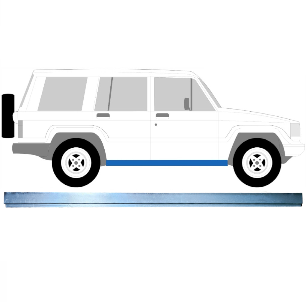 Opravný plech prahu vnitřní na Isuzu Trooper 1983-2005 / Levá = Pravá ...