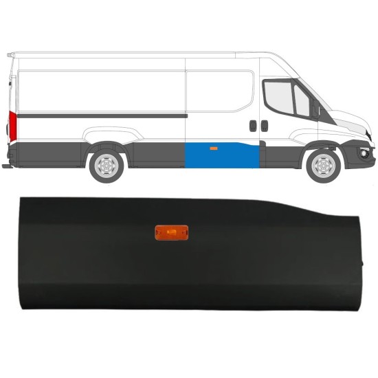 Lišta posuvných dveří pro světlo na Iveco Daily 2014-2019 / Pravá / Sada 16656