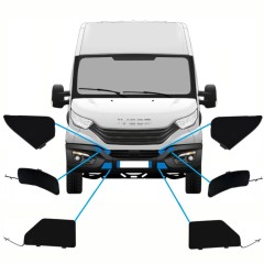 Krytky předního nárazníku na Iveco Daily 2019- / Sada 10292