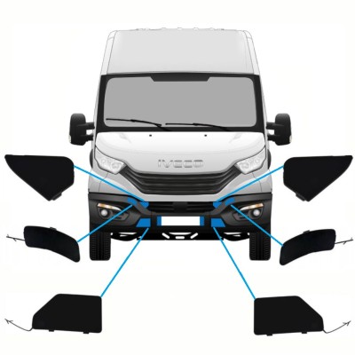 Krytky předního nárazníku na Iveco Daily 2014-2016 / Sada 10292