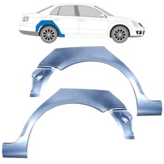 Lem zadního blatníku na Volkswagen Jetta 2005-2010 / Levá+Pravá / Sada 11557