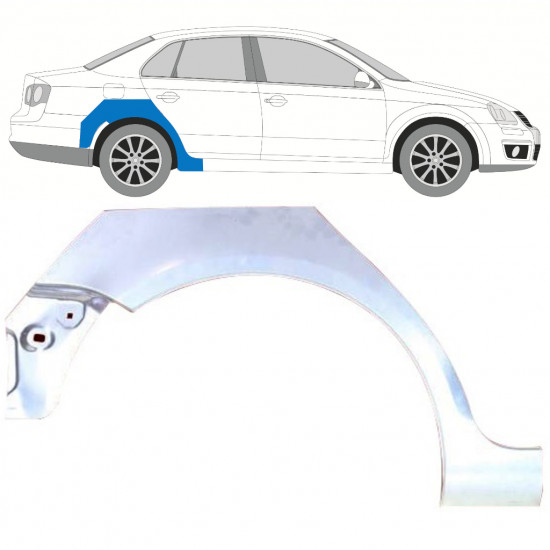 Lem zadního blatníku na Volkswagen Jetta 2005-2010 / Pravá 11555