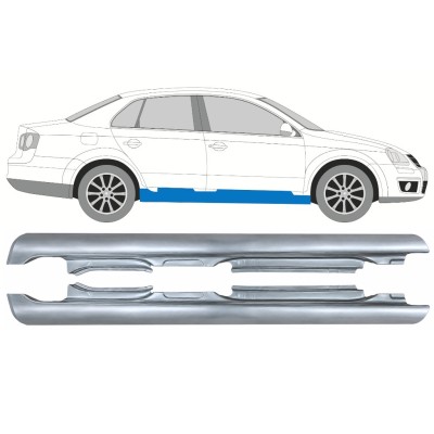 Kompletní práh na Volkswagen Jetta 2005-2010 / Levá+Pravá / SEDAN 17052