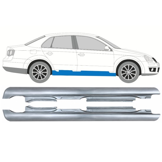 Kompletní práh na Volkswagen Jetta 2005-2010 / Levá+Pravá / SEDAN 17052